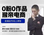 猴帝电商直播起号课，零粉零作品开播底层逻辑，直播五天打爆广场流量-项目资源库