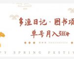 多渔日记·图书项目，无货源图书模式，纯搬运，单号月入4000+-项目资源库
