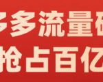 阿杰·拼多多流量破局:如何打黑标，爆款的思路，拼多多流量框架，快速抢占百亿流量-项目资源库