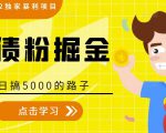 全网2022独家暴利项目，负债粉掘金，日搞5000的路子-项目资源库