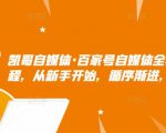 凯哥自媒体·百家号自媒体全套实战赚钱教程，从新手开始，循序渐进，系统的讲解-项目资源库
