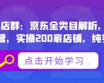 贝千电商店群：京东全类目解析，京东店群专业运营，实操200家店铺，纯实战经验-项目资源库