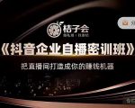 桔子会《抖音企业自播密训班》，把直播间打造成你的赚钱机器-项目资源库