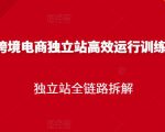 跨境电商独立站高效运行训练营，独立站全链路拆解-项目资源库