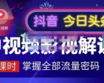 嚴如意·中视频影视解说—掌握流量密码，自媒体运营创收，批量运营账号-项目资源库