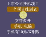 正规挂机项目,支持手机电脑一起挂,支持虚拟机多开,可以挂到老-项目资源库