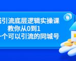 同城引流底层逻辑实操课，教你从0到1做一个可以引流的同城号（价值4980）-项目资源库