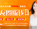 全网千万人气导师亲授：零基础/易上手的朋友圈赚钱攻略，让你轻松月入过万-项目资源库