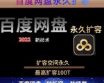 百度网盘无限扩容技术,外面卖399的,无论自己用还是用做引流都可以-项目资源库