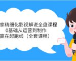独家精细化影视解说全盘课程,0基础从运营到制作,赢在起跑线(全套课程)-项目资源库