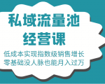 16堂私域流量池经营课:低成本实现指数级销售增长,零基础没人脉也能月入过万-项目资源库
