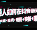 普通人如何在抖音赚到钱：策略 路线 规则 突破 赚钱（10节课）-项目资源库