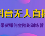 抖音无人直播带货赚佣金陪跑训练营（价值6980元）-项目资源库