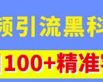 视频引流黑科技玩法，不花钱推广，视频播放量达到100万+，每日100+精准客源-项目资源库