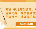 老猫·千川系列课程，千川投放解决问题，缺流量搞流量，缺投产搞投产，缺规模扩规模-项目资源库
