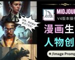 Midjourney V4版本操作教程：2个简单参数，完成漫画生成，人物创建-项目资源库