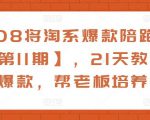 108将淘系爆款陪跑营【第11期】，21天教运营打爆款，帮老板培养运营-项目资源库