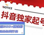 抖音独家起号，一天引流500+精准粉，适合各类行业（9节视频课）-项目资源库