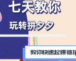 拼多多快速起爆链接思路1.0课程，七天教你玩转拼夕夕，教你快速起爆链接-项目资源库