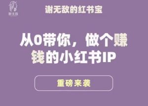 谢无敌·小红书运营大宝典,从0带你做个赚钱的小红书IP-项目资源库