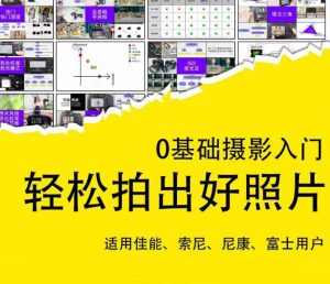 0基础摄影入门,轻松拍出好照片(适用佳能、索尼、尼康、富士用户)-项目资源库