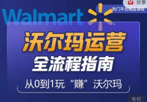 沃尔玛店铺前期运营从零到一最全指南,全面挖掘沃尔玛入门盲区,深度打造新手实操技巧-项目资源库