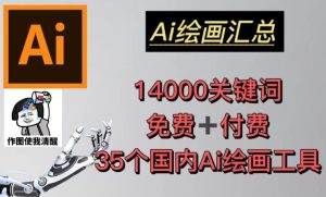 AI绘画汇总14000关键词+35个国内AI绘画工具(兔费+付费)头像壁纸不用愁-项目资源库