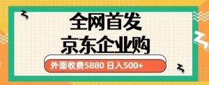 3月最新京东企业购教程，小白可做单人日利润500+撸货项目（仅揭秘）-项目资源库