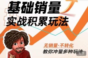 内功丨淘系基础销量实战积累玩法,无销量·不转化,教你冲量多种玩法-项目资源库