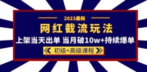 2023网红·同款截流玩法【初级+高级课程】上架当天出单当月破10w+持续爆单-项目资源库