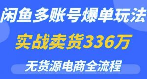 闲鱼多账号爆单玩法，无货源电商全流程，超简单的0门槛变现项目【揭秘】-项目资源库