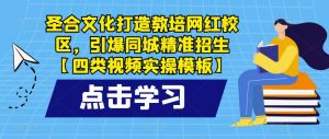 圣合文化打造教培网红校区,引爆同城精准招生【四类视频实操模板】-项目资源库