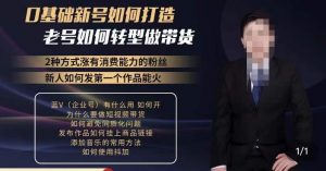 小瑞瑞·如何打造一个有流量的带货账号，好物分享实操课程，内容详细易懂-项目资源库