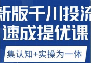 老甲优化狮新版千川投流速成提优课,底层框架策略实战讲解,认知加实操为一体!-项目资源库