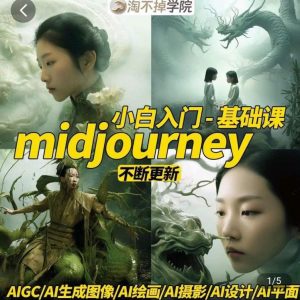 淘不掉学院·midjourney小白入门基础,AI摄影+AI设计+AI绘画-AIGC作图-项目资源库