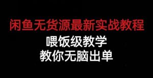 闲鱼无货源最新实战教程，喂饭级教学，教你无脑出单【揭秘】-项目资源库