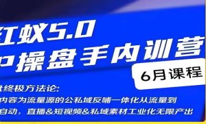 红蚁5.0IP操盘手内训营，IP操盘终极方法论-项目资源库