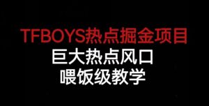 TFBOYS热点掘金项目,巨大热点风口,喂饭级教学-项目资源库