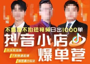 推易·抖店精细化运营，7月份线上直播课商品卡自然流推荐流，起店高阶等玩法-项目资源库