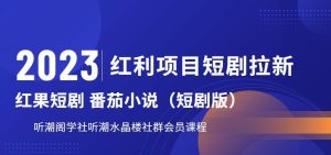 2023红利项目短剧拉新,听潮阁学社月入过万红果短剧番茄小说CPA拉新项目教程【揭秘】-项目资源库