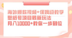 海外爆款视频+保姆级教学，壁纸号项目最新玩法，月入10000+教你一步到位【揭秘】-项目资源库