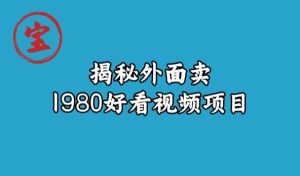 宝哥揭秘外面卖1980好看视频项目，投入时间少，操作难度低-项目资源库