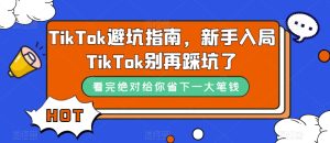 TikTok避坑指南,新手入局TikTok别再踩坑了-项目资源库