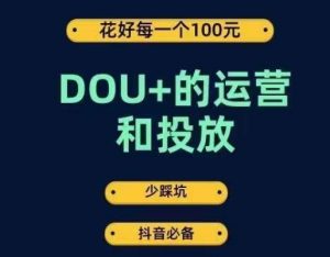 DOU+的运营和投放，花1条DOU+的钱，成为DOU+的投放高手，少走弯路不采坑-项目资源库