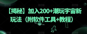 【揭秘】加入200+潮玩宇宙新玩法(附软件工具+教程)-项目资源库