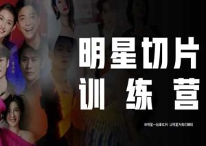 王子·明星切片线上训练营（2023），和明星一起拿红利，让明星为我们赚钱-项目资源库