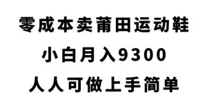 零成本卖莆田运动鞋，小白月入9300，人人可做上手简单【揭秘】-项目资源库