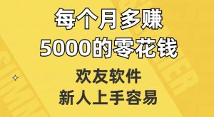 欢友软件，新人上手容易，每个月多赚5000的零花钱【揭秘】-项目资源库