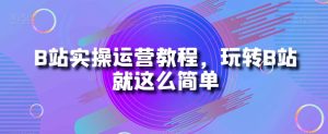 B站实操运营教程，玩转B站就这么简单-项目资源库