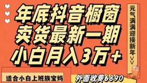 外面收费6890元年底抖音橱窗卖货最新一期，小白月入3万，适合小白上班族宝妈【揭秘】-项目资源库